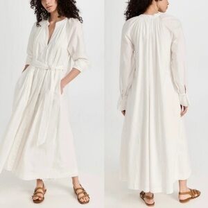 Free People Charlie White Cotton Shirt Dress Large